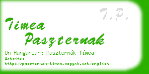 timea paszternak business card